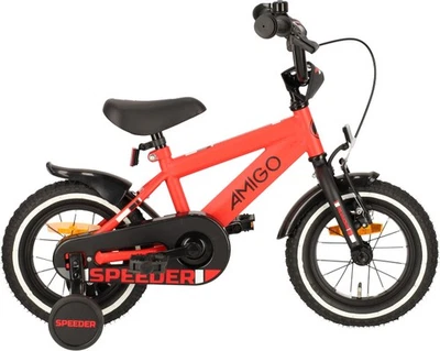 Speeder 12 Zoll 21,5 cm Jungen Rücktrittbremse Rot/Schwarz - Bild 1 von 3