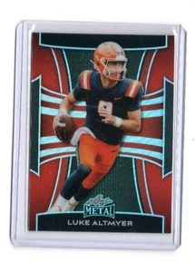 LUKE ALTMYER 2025 Leaf Pro Set Metal Football RED PRISMATIC #7/25 - Picture 1 of 2