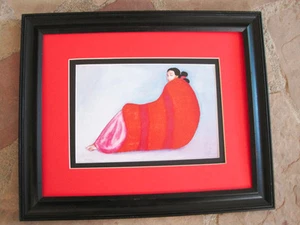R C Gorman GLORIAETTA, enmarcado ENMARAÑADO Navajo impresión 11x14 con vidrio - Imagen 1 de 2