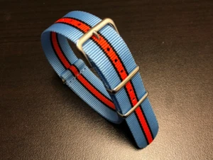 NEW 20mm Porsche Inspired Racing Livery Replacement Nylon One- Piece Watch Band - Picture 1 of 1