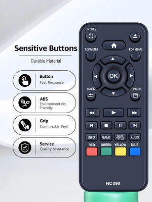 New NC098 Remote Control For Philips BDP1502 BDP1502/F7 BDP1502F7 BDP1502 F7 - Image 1 of 4
