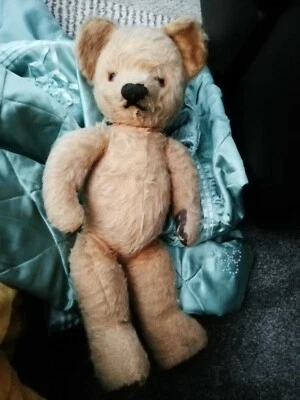 Antiguo oso de peluche Mohair articulado tradicional inglés del valle de Chad, Rustin años 40 Foto 1 de 4