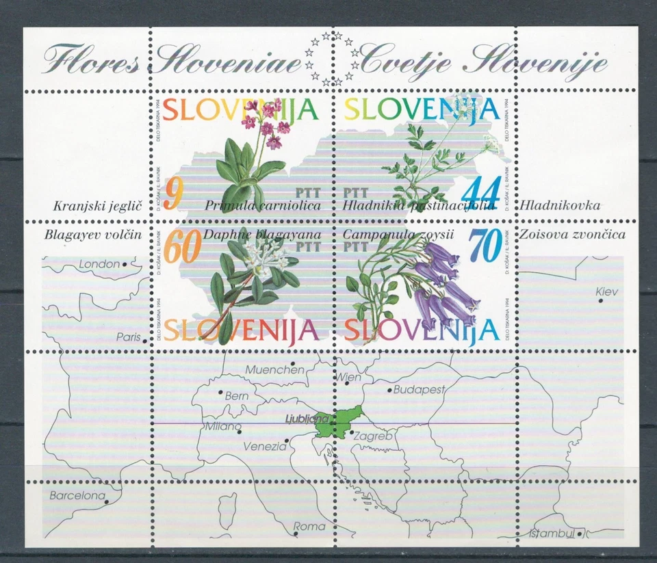 LOTE DE HOJAS DE RECUERDO MODERNAS ESLOVAQUIA Europa FLORES MNH (CZESKO 853) Foto 1 de 1