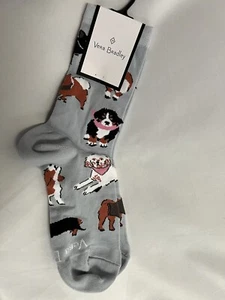Vera Bradley Crew Socks DOG SHOW NWT Adorable Dogs - Picture 1 of 2