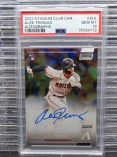 2022 Stadium Club Chrome Alek Thomas Rookie Autograph Auto #ALK PSA 10 GEM