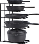 Heavy Duty Pan Organizer, 5 Tier Pot and Pan Organizer Rack for Cast Iron Skille
