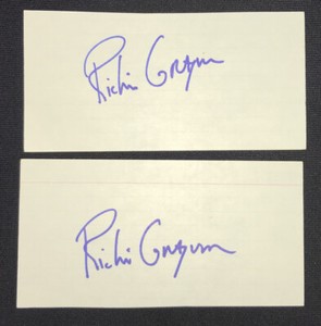 Richie GRAYUM  Autographed Index Card  CHICAGO CUBS MINOR LEAGUER