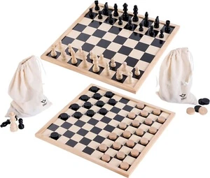 Juego de Ajedrez y Dibujos de Madera - 40cm X 40cm - Imagen 1 de 7