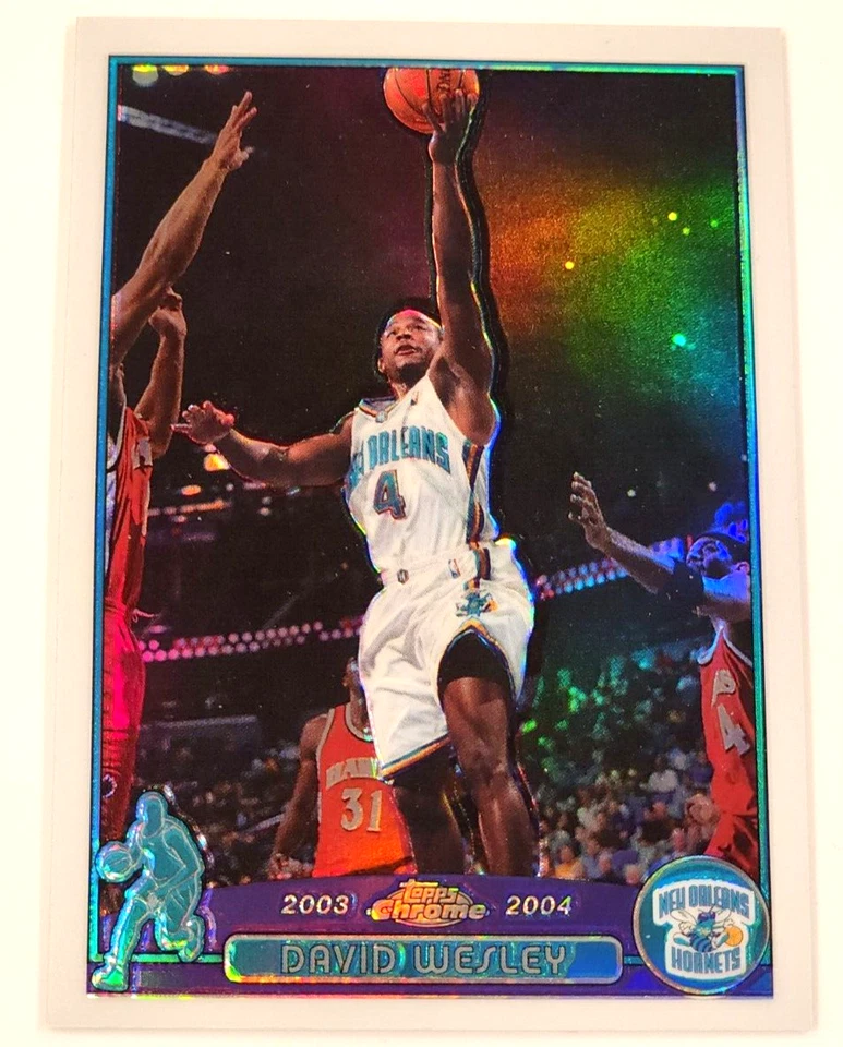 2003-04 Topps Chrome DAVID WESLEY Refractor Card #102 NEW ORLEANS HORNETS - Image 1 of 1
