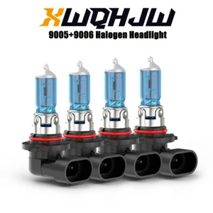 9005+9006 Halogen Headlight High Low Beam 4pcs 5500K For GMC Canyon 2004-2012 - Foto 1 di 13