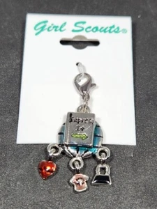 Girl Scouts Express It Charm Heart Shirt Purse Silver Tone - Picture 1 of 4