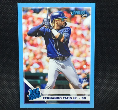 #/10! 🚨 2019 Donruss Fernando Tatis Jr RC Clasificado Novato San Diego Padres #254! Foto 1 de 4