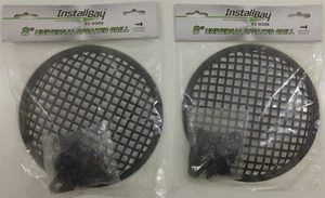 Lot of 2 Install Bay 85-9008 8-Inch Steel Speaker Waffle Grilles with Hardware - Picture 1 of 4