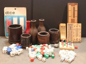 HUGE LOT VTG BAR DICE CRIBBAGE PEGS GAMES - Picture 1 of 11