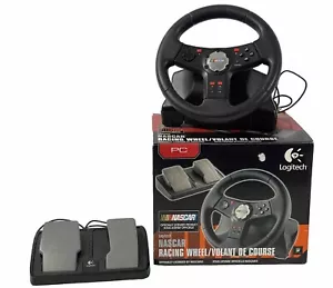Logitech PC NASCAR Racing Steering Wheel and Pedal Set Model: E-UK12 Excellent - Picture 1 of 18