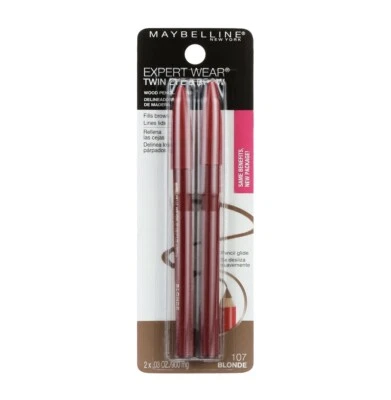 *NEW* Maybelline Expert Wear Twin Brow & Eye Pencils #107 Blonde - Image 1 of 4