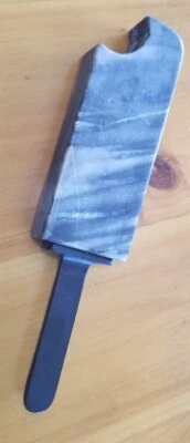 Paleta mordida gris mármol metal mango negro decoración del hogar 13,5" Foto 1 de 4