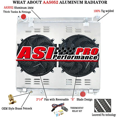 3 Row Radiator&Shroud Fan For 1997-2014 Ford E150 E250 E350 5.4L 6.8L 7.3L AT - Image 1 of 4