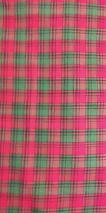 Christmas Plaid Homespun Cotton Fabric Reversible Checkered Check  45" wide - Picture 1 of 7