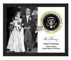 PRESIDENT JOHN F. KENNEDY & JACKIE WEDDING PRESIDENTIAL SEAL 8X10 FRAMED PHOTO