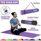 Yoga Mat Non Slip by RDX, Fitness Mat, Exercise Mat, Pilates Fitness, Planks Mat