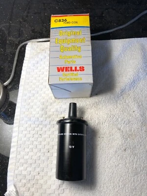 New Wells C836 12V Ignition Coil 1977 78 79 Ford L-6 V8 D7AZ-12029-A - Image 1 of 4