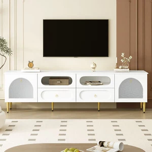 U-Can 78.8'' Retro TV Stand, Entertainment Center Media Console Cabinet with Six - Picture 1 of 11