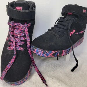 Fila Vulc Marble Sneakers Shoes Lace Up 5FM00849-965 Women’s Black Pink SIZE 7.5 - Picture 1 of 20