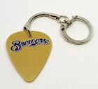 MLB Milwaukee Brewers Gold Guitar Pick Key Chain