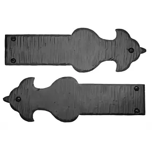 Paquete de 2 bisagras de correa ficticia decorativa de 8,5", bisagra falsa rústica, bisagra sintética de hierro - Imagen 1 de 5