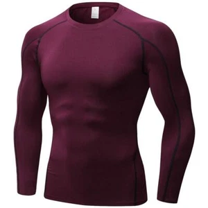 Men's Compression Shirts Long Sleeve Base-Layer Quick Dry Workout T Shirts Sp... - Picture 1 of 6