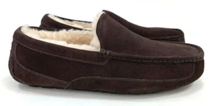 Ugg Men's Ascot Espresso Slippers Water-Resistant Suede Natural Wool Lining - Picture 1 of 7