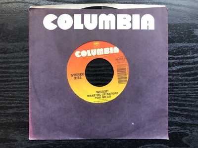 Wham WAKE ME UP BEFORE YOU GO-GO 1984 Columbia 45 rpm single VG Foto 1 de 4