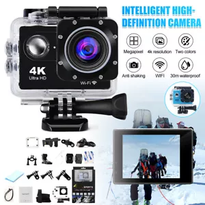 4K 2'' Ultra HD 1080P Sport WiFi 16MP Cam Action Camera DV Video Recorder - Picture 1 of 15
