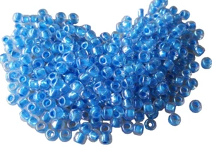 20gm Matsuno size 6/0 3.6mm Beads - Colour 313 IC-AB - Iced Sky Blue Rainbow - Picture 1 of 4