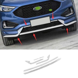 6PCS Chrome Steel Front Bumper Lower Strip Guard Trim For Ford Edge 2019-2021 - Picture 1 of 8