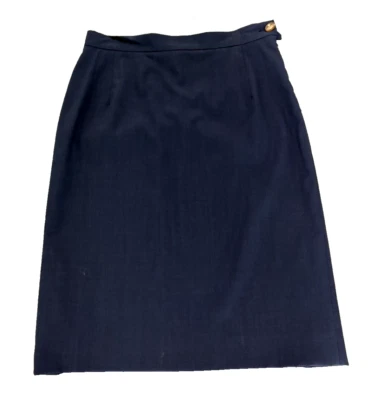 Vivienne Westwood 海军蓝热带羊毛半身裙,背部开衩 - 48 — 第 1/4 张图片