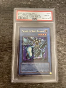 Yugioh Paladin of White Dragon 1st Edition MFC-026 Graded PSA 8 NM MINT Ultra - Picture 1 of 2