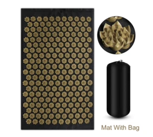 TAPIS + OREILLER ACUPUNCTURE LOTUS COUSSIN ACUPRESSION MATELAS MASSAGE YOGA - Imagen 1 de 6