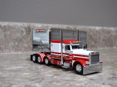 DCP 1/64 Dry Creek Red White Tri-Axle Peterbilt 389 Wilson Livestock 60-1050 - Image 1 of 4