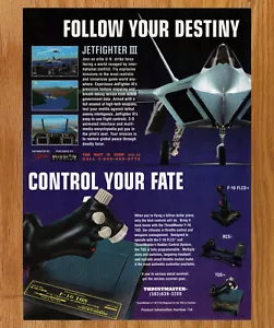 Jetfighter III Thrustmaster F-16 TQS - Pubblicità/Poster Stampa Gioco Promo Art 1995 - Foto 1 di 3