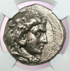 ALESSANDRO III, antica moneta greca NGC Ch F. AR Tetradracma. A931 - Foto 1 di 5