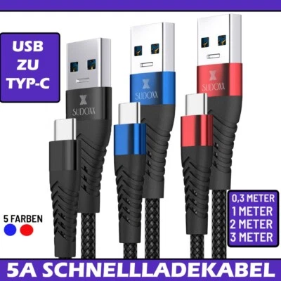 SCHNELLLADEKABEL-HIGH-SPEED-TYP-C Schnell Ladekabel für Samsung S25 FE S24 A56 A36 A16 Ultra Datenkabel USB Typ C