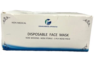 50 Pcs Blue Face Mask Non Medical Disposable 3ply Earloop Mouth Cover - Picture 1 of 8