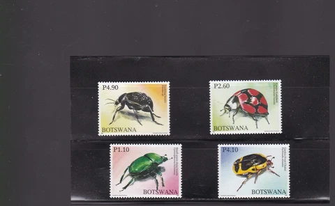 Botswana mnh set Beetles, insects 2008 Cover