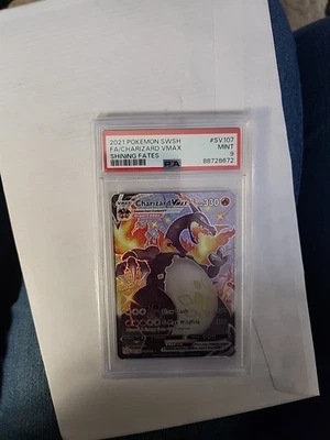 2021 Pokemon SWSH FA/Charizard VMAX Shining Fates #SV107 PSA Mint 9 - Image 1 of 4