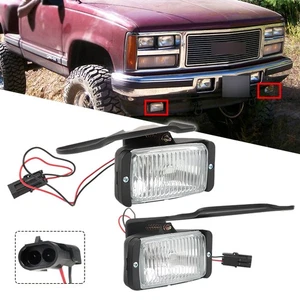 Bumper Fog Lights For Chevy GMC 1988-2000 Driving Lamps Left+Right Side Clear - Picture 1 of 12