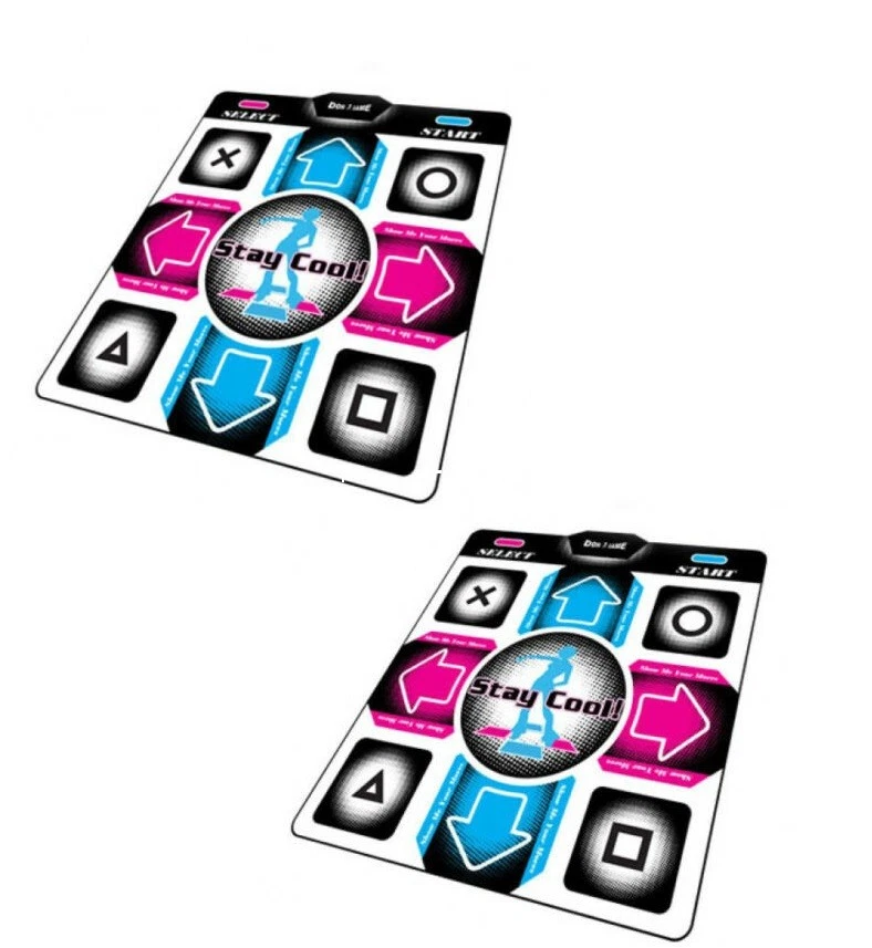 2x PS2 Wired Regular DDR Dance Mat Pads for PS 1 / Playstation 2 - Image 1 of 1