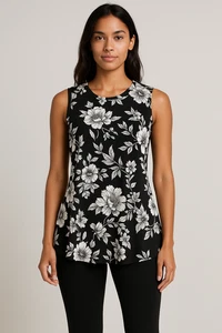 FREE POSTAGE IN AUSTRALIA - UNBRANDED BLACK WITH WHITE BLOUSE SIZE 12 - Bild 1 von 8