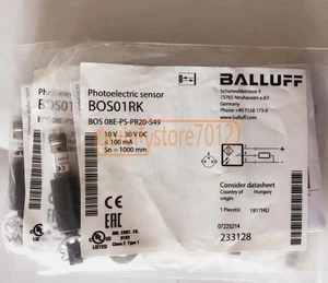 Sensor fotoeléctrico 1 pieza Balluff Bos01RK BOS 08E-PS-PR20-S49 - Imagen 1 de 1